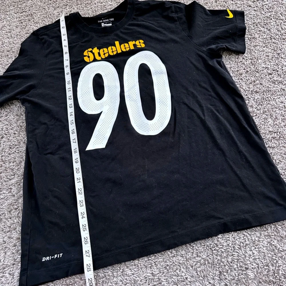 Nike Pittsburgh‎ Steelers TJ Watt 90 Dri-FIT Black T-Shirt Mens Large